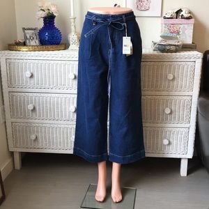 COPY - Boden high waisted wide leg culottes jeans 6R